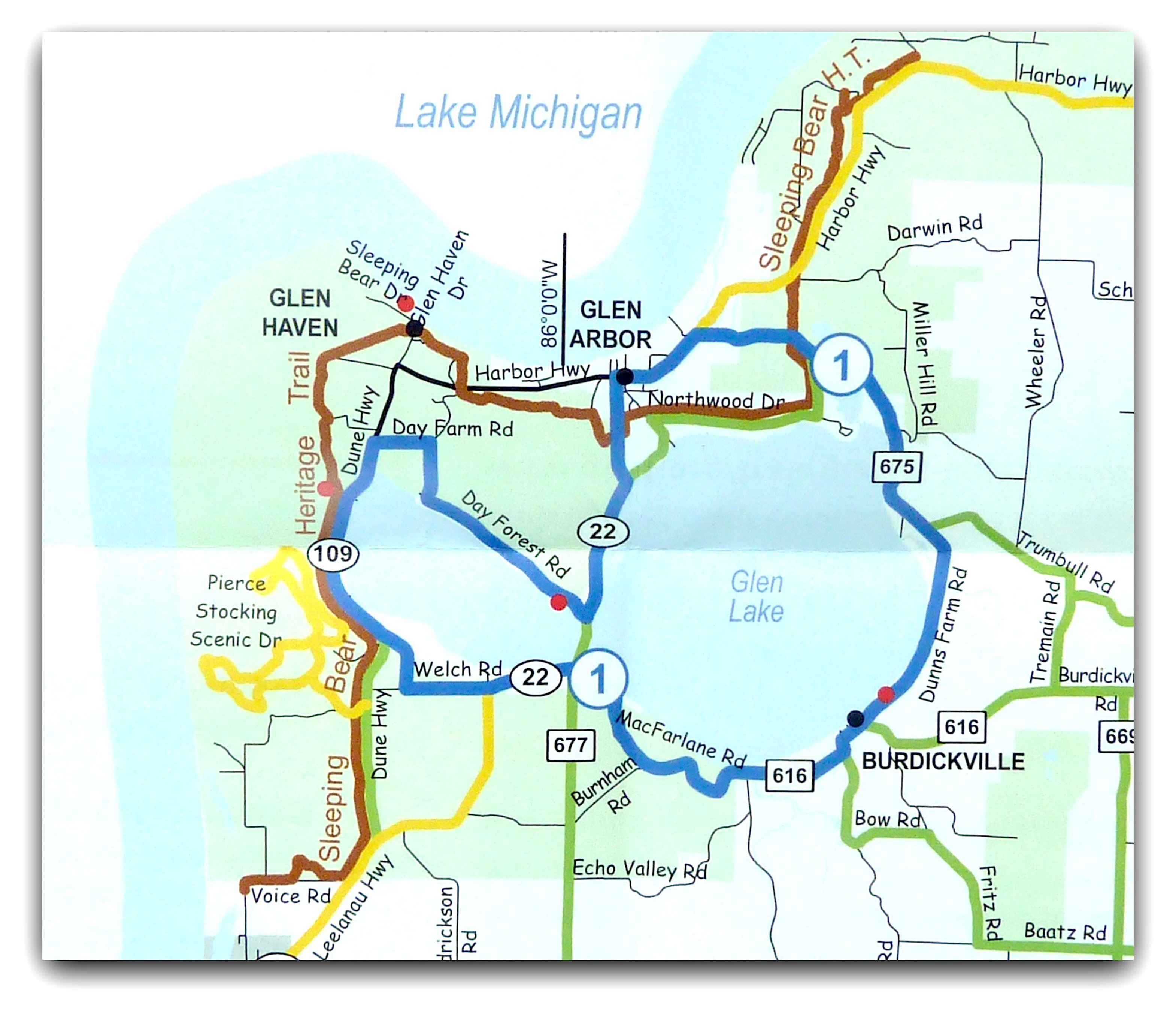 Glen Lake Sample Route