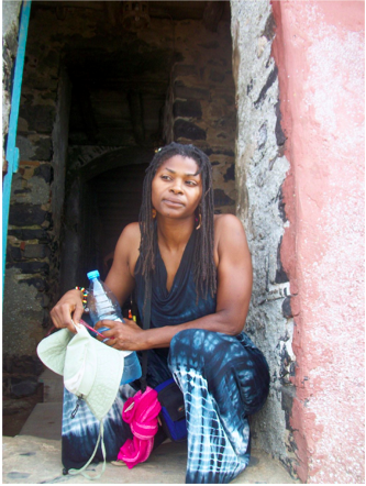The author gazes out from the Door of No Return Photo credit: Aboubacar the tour guide