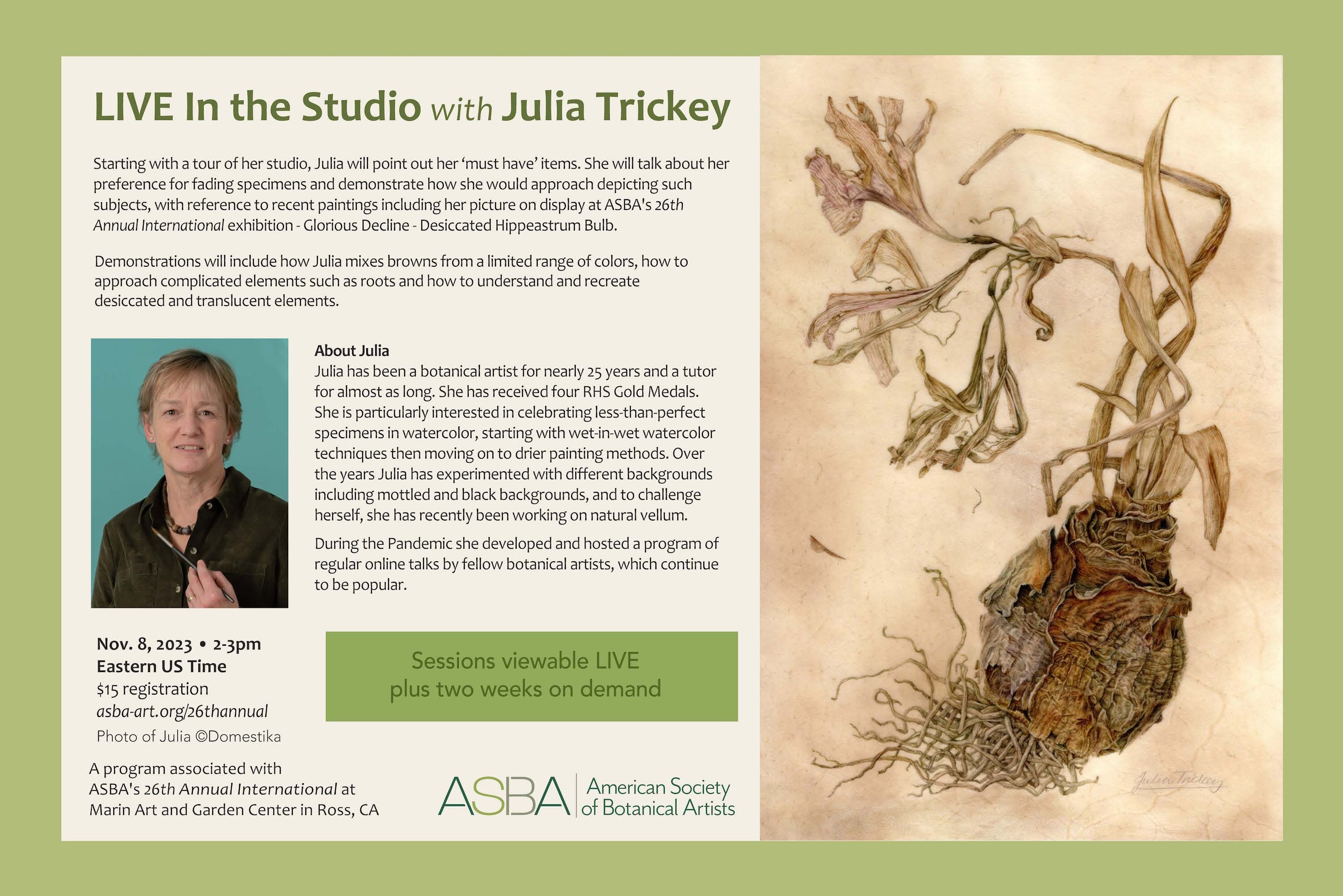 ASBA LIVE in the Studio with Julia Trickey Events American Society