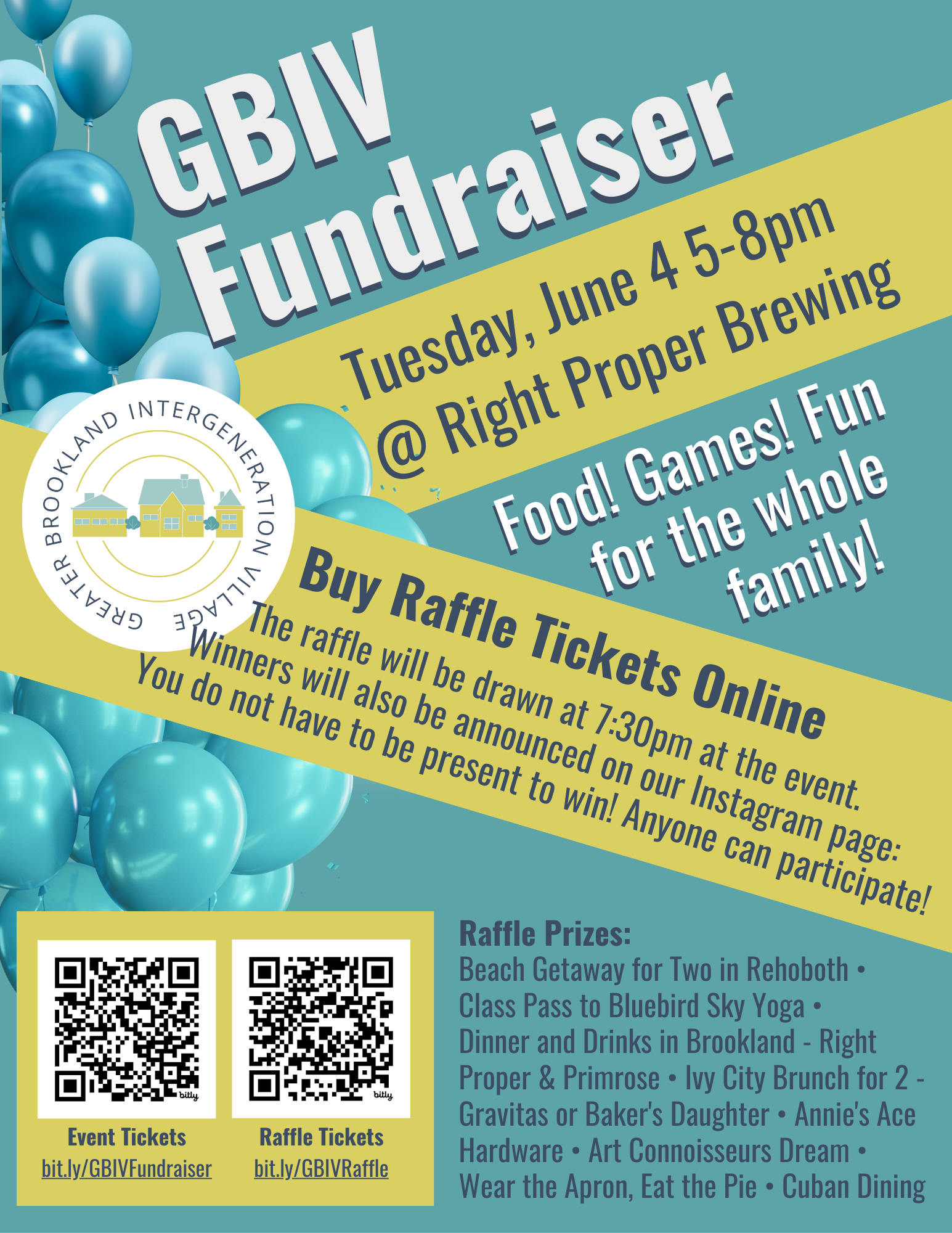 GBIV Fundraiser Events Greater Brookland Intergenerational Village