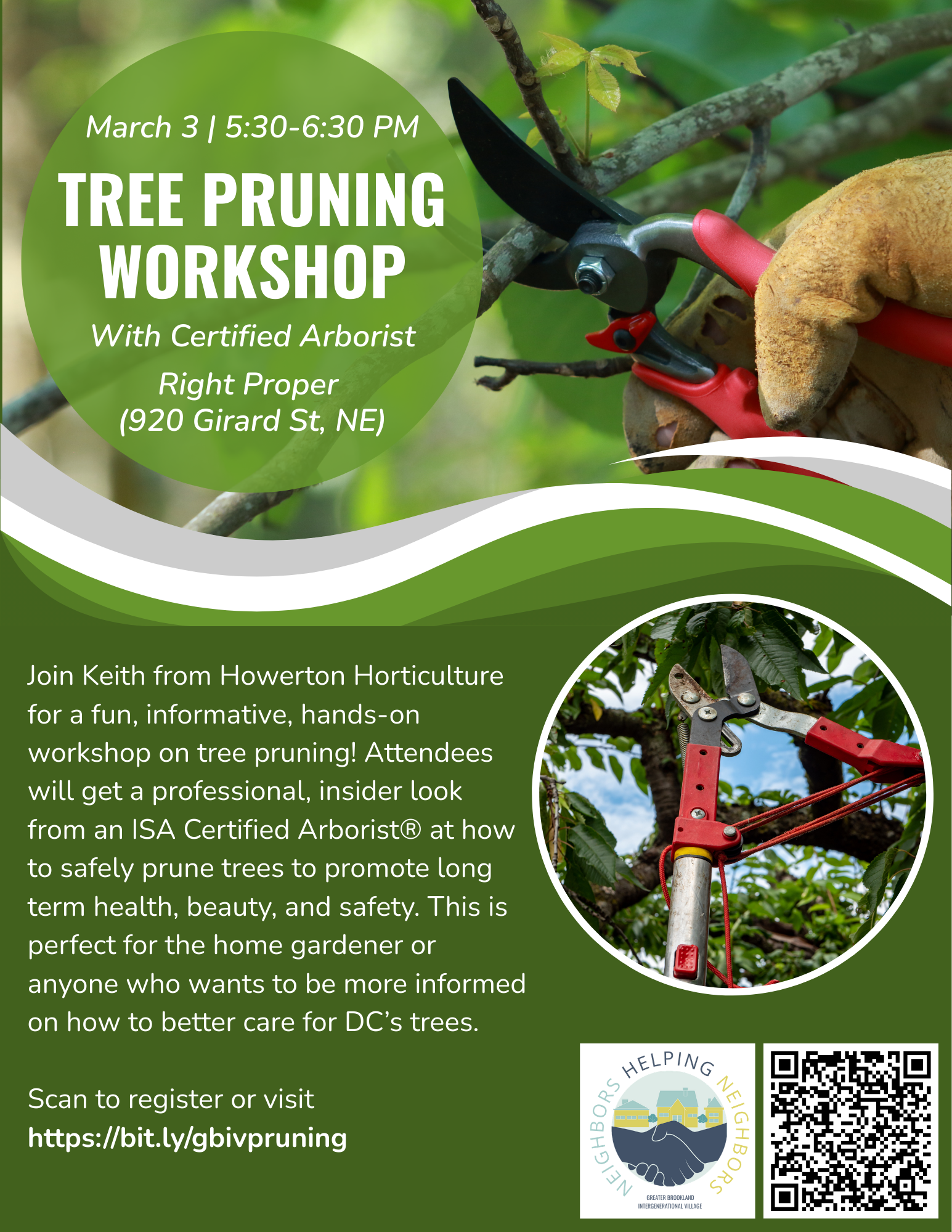 Tree Pruning Workshop with Certified Arborist - Events - Greater ...