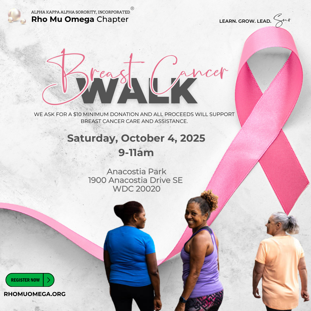 Annual Breast Cancer Walk - Events - Rho Mu Omega Chapter of AKA