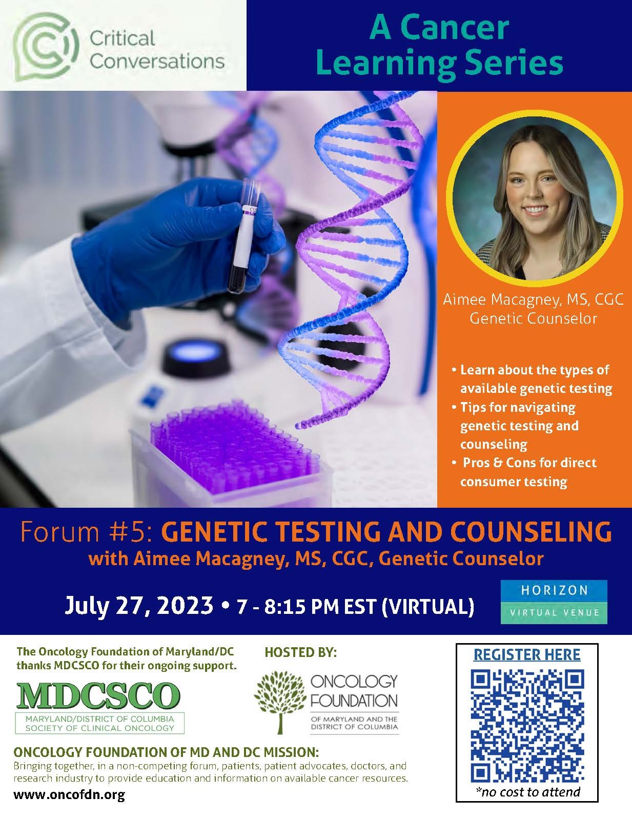 Critical Conversations Testing and Counseling (No Cost