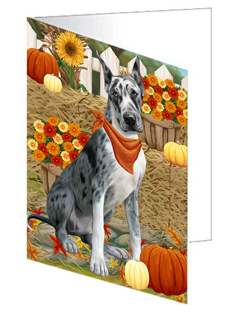 Fall Autumn Pumpkin Flower Dog Cat Pet Greeting Invitation Card Pack of 10