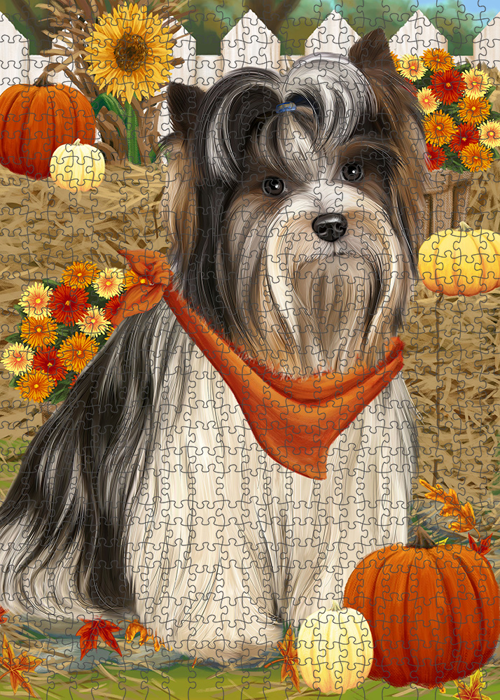 Fall Autumn Greeting Dog Cat Pet Jigsaw Puzzle Games for Adults 500 Pc ...