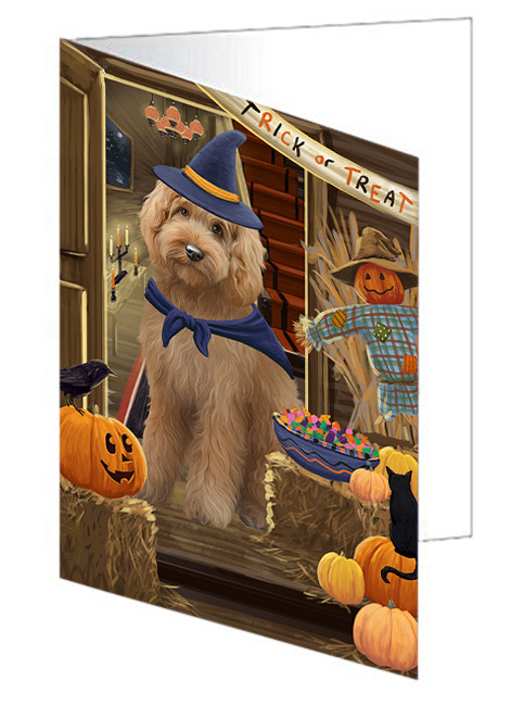 Halloween Trick or Treat Dog Cat Pet Lovers Greeting Invitation Card Pack of 20