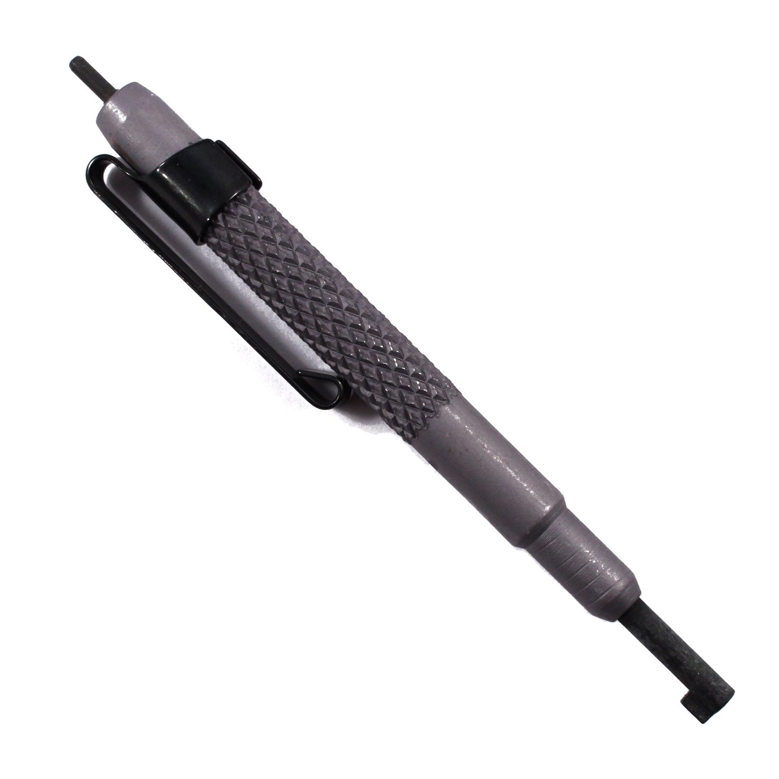 Gray Zak Tool Tactical Pocket Clip Security Handcuff Key Pen ZT13