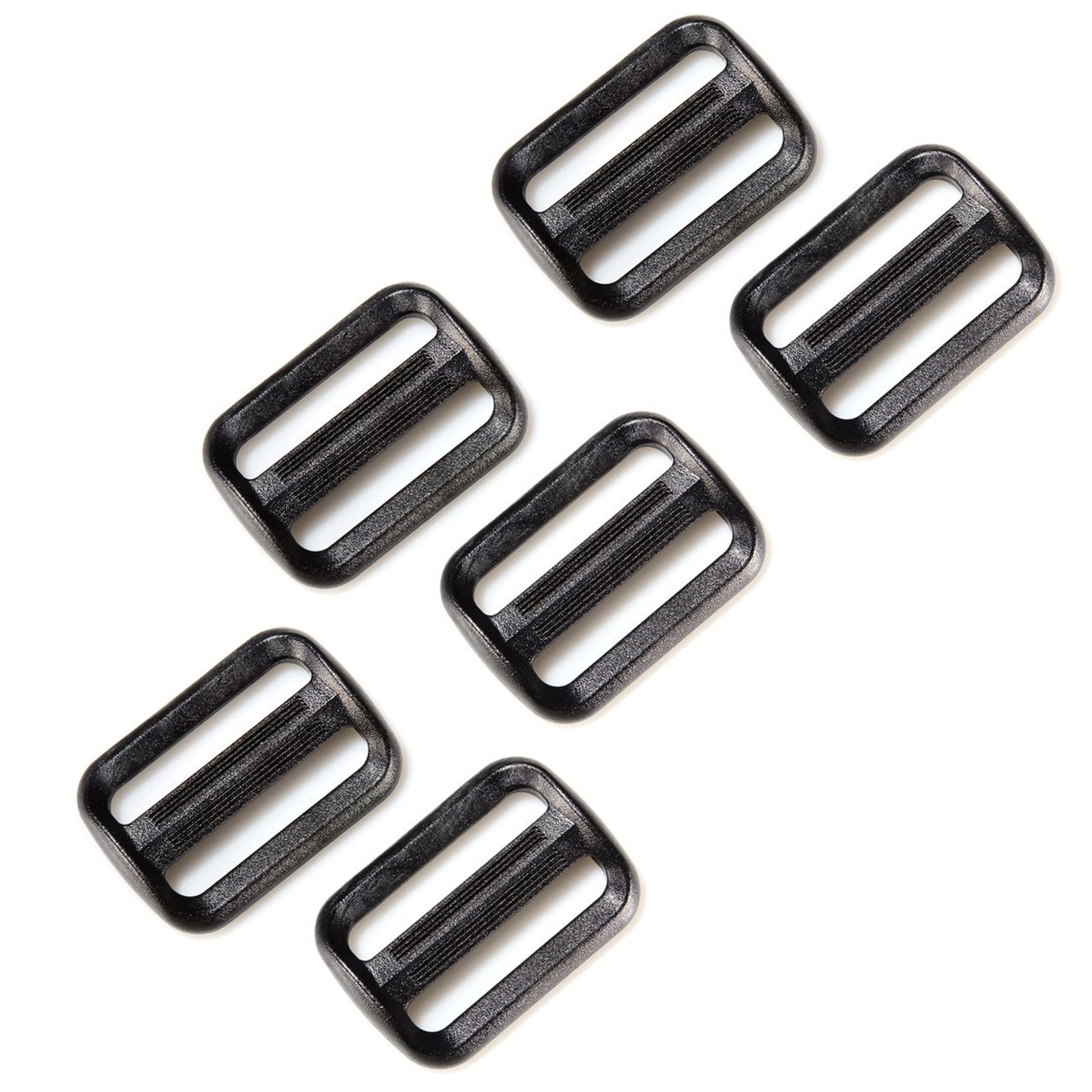 Pack of 6 Plastic Snap Tri Glide Backpack Strap Clip Set Adjuster 1