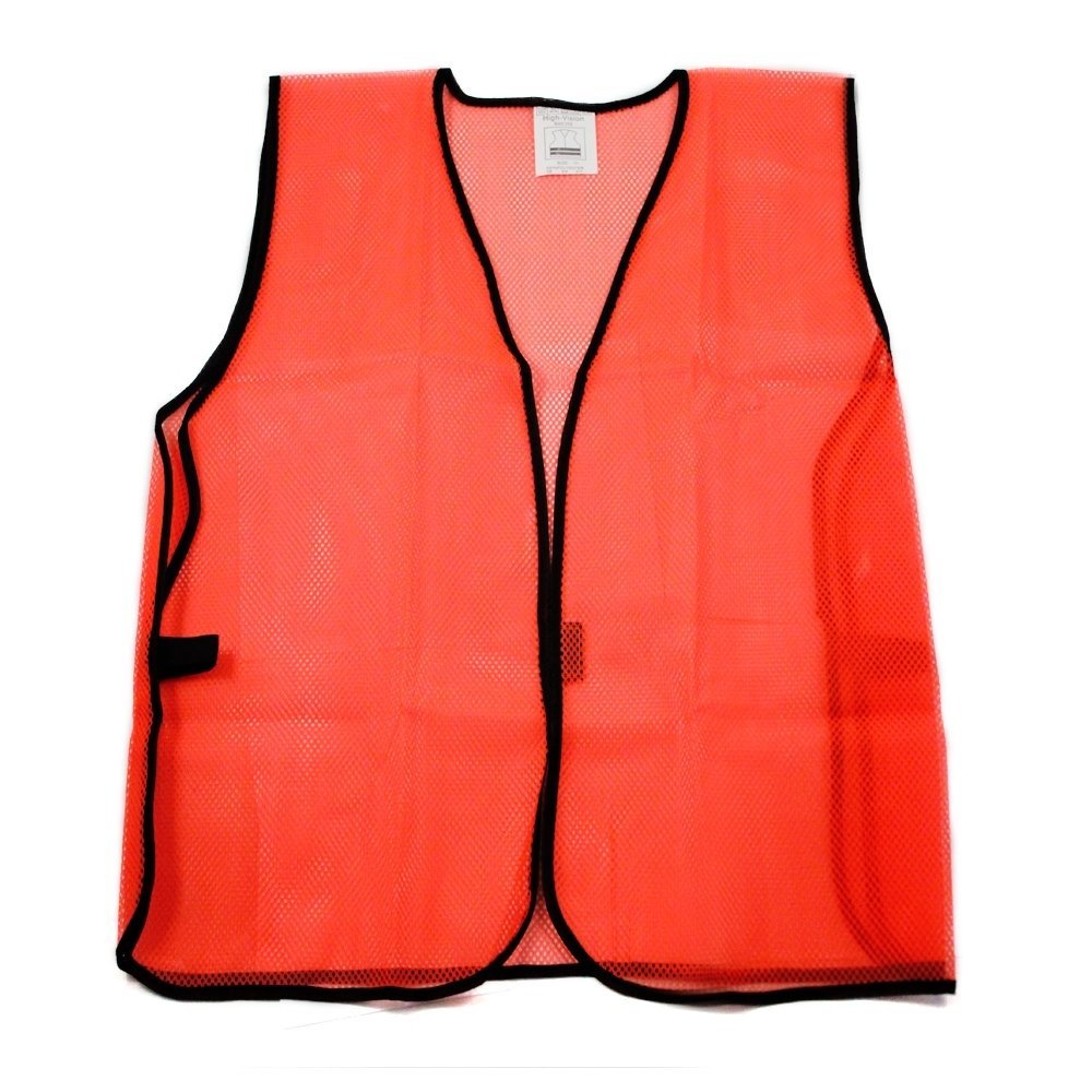 High Visibility Orange Disposable Safety Vest Universal Fit