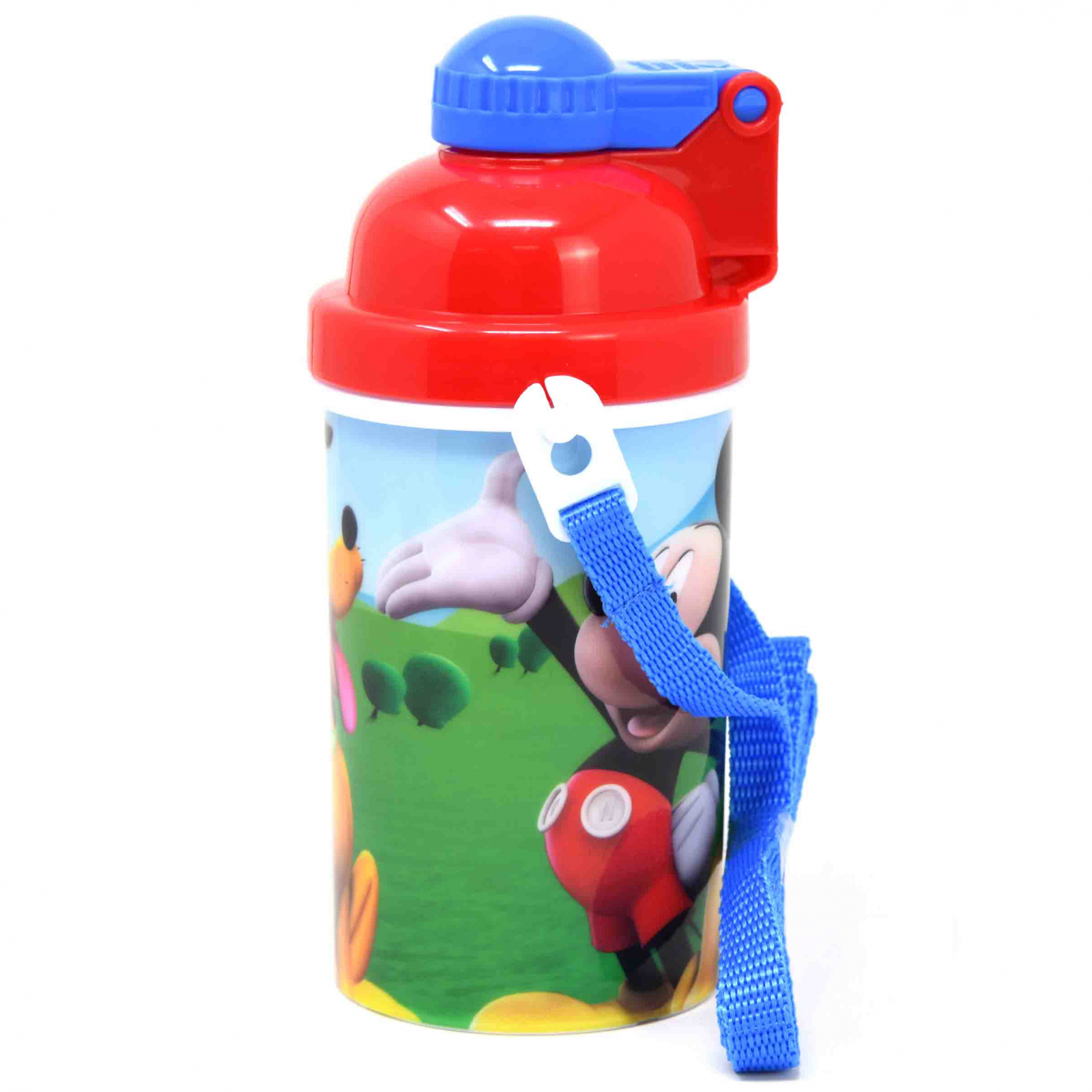 Disney Kids Water Bottle 12oz Mickey and Minnie Canteen Carrying Strap