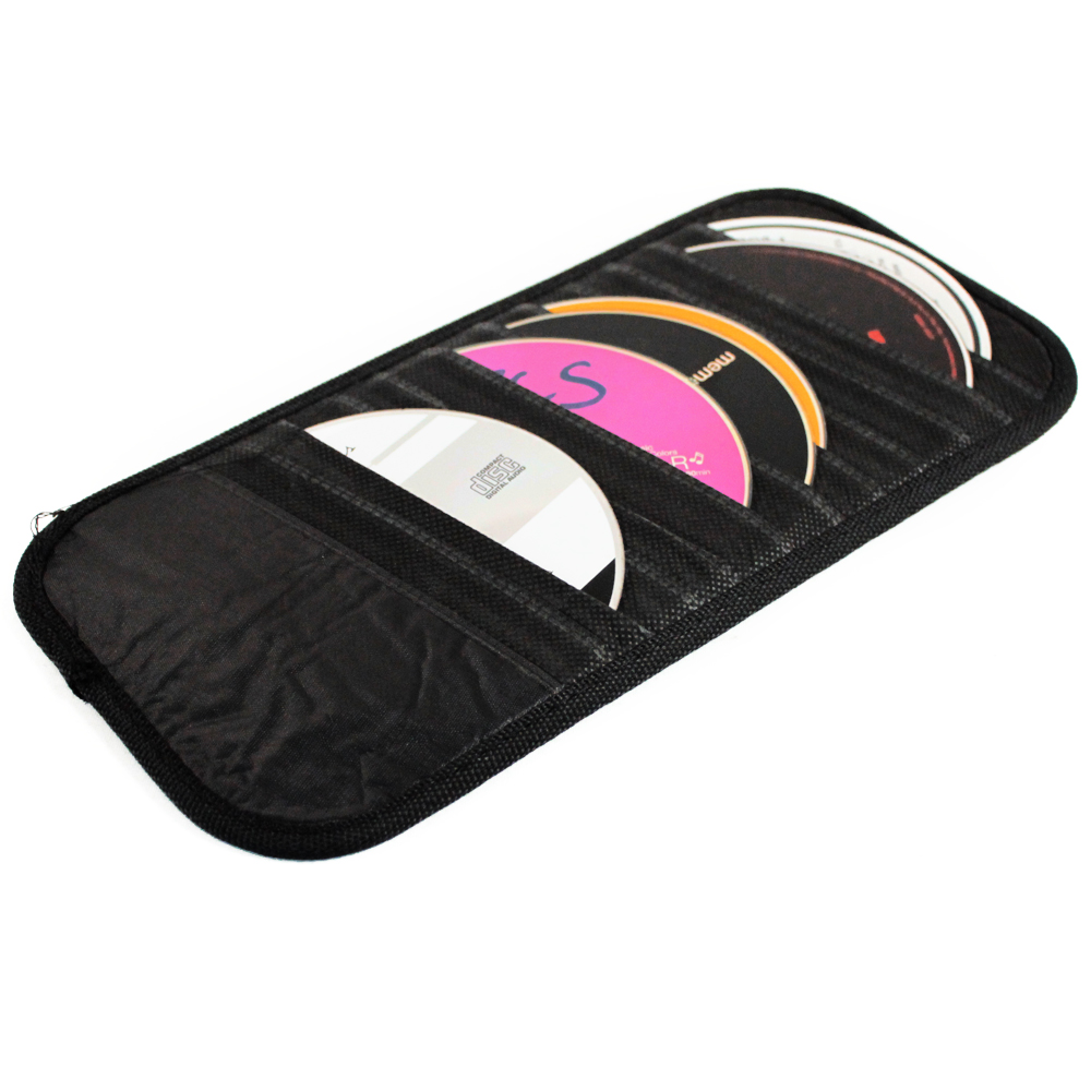 Visor CD Carrying Case for Car Holds 12 Discs Universal Tool