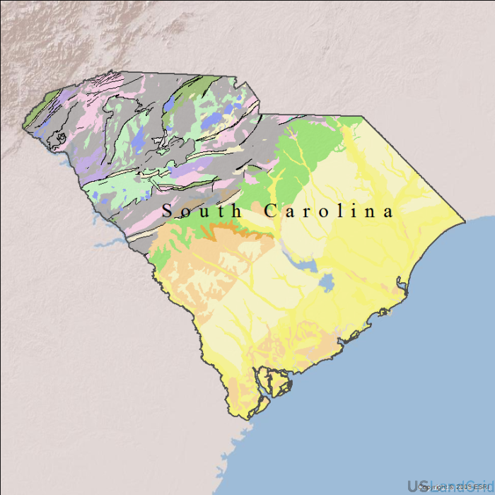South Carolina Geology and Faults