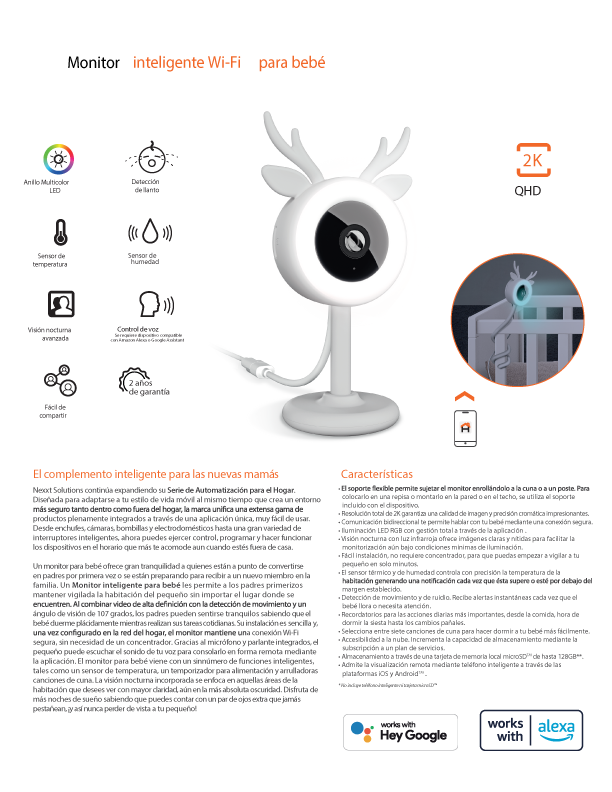 Monitor inteligente Wi-Fi para bebé NHC-B100