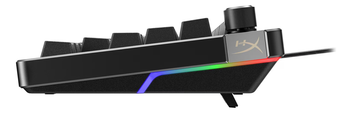 Vista lateral del teclado HyperX Alloy Rise 75