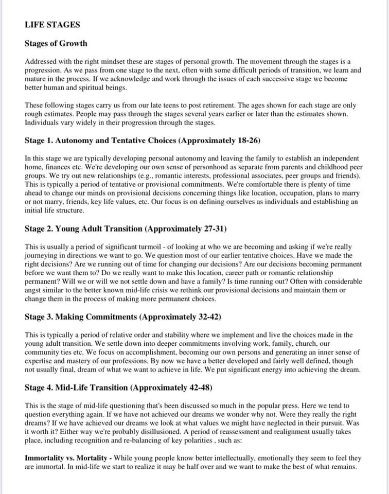 Erickson Sample Page one