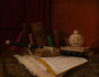 Nicholas Alden Brooks - Still Life with Books and Flute