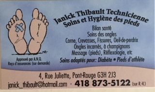 Janick Thibault Technicienne en soins et hygiène des pieds