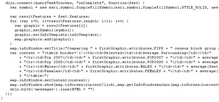 code sample