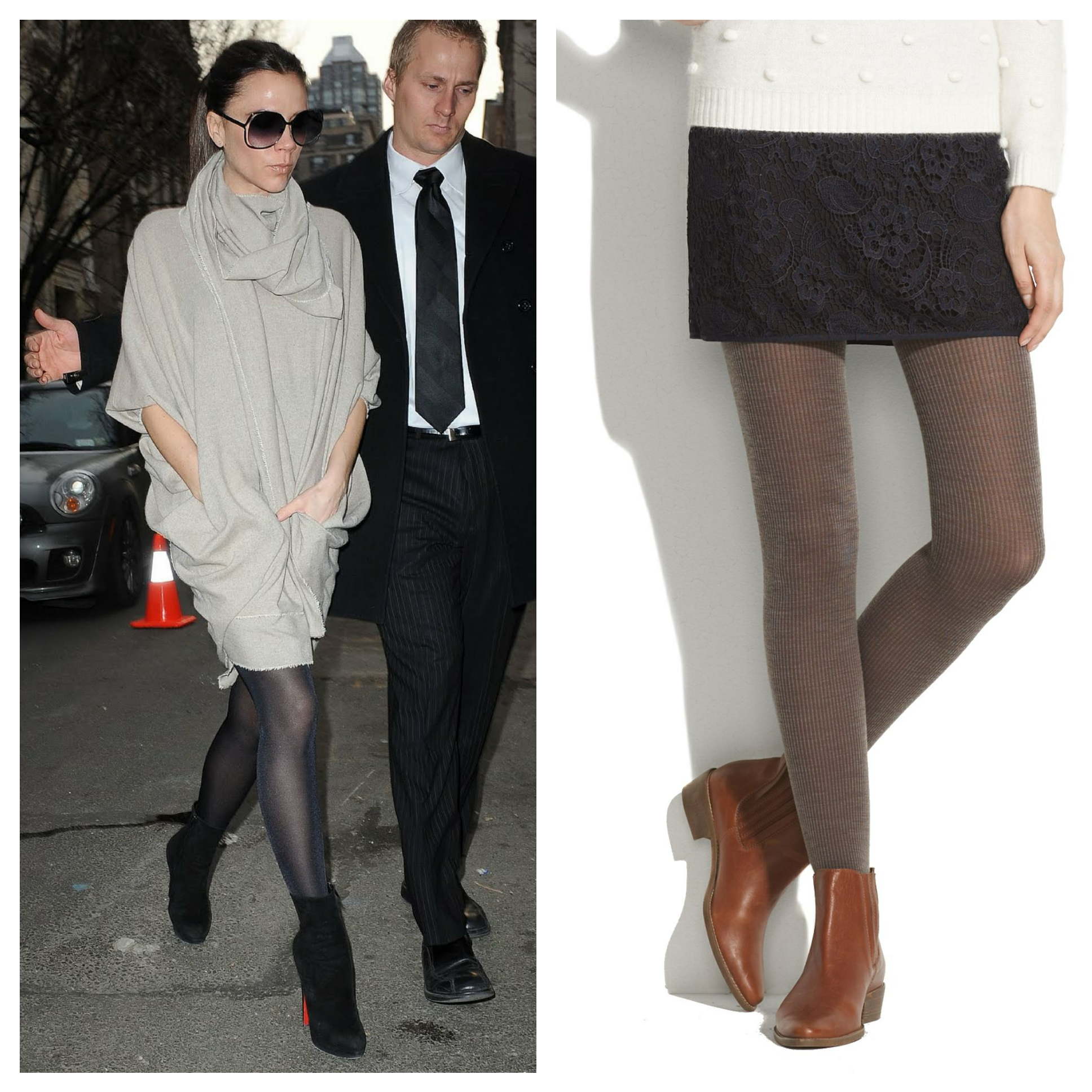 meia preta ou cor da pele