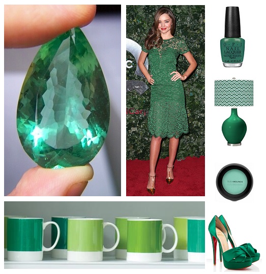 montagem verde esmeralda