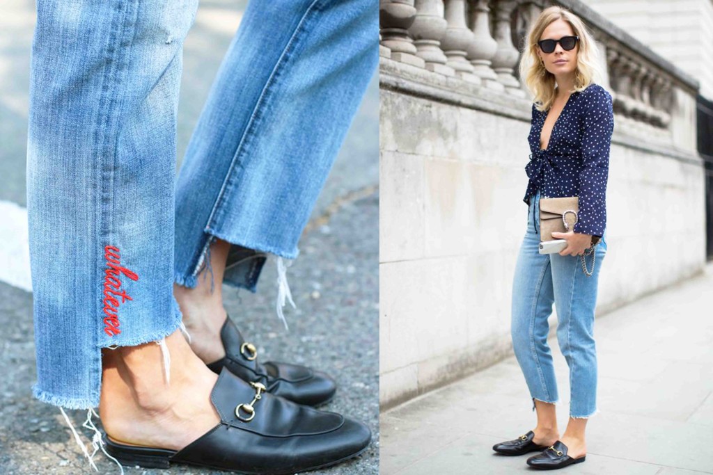 sapato flat mule