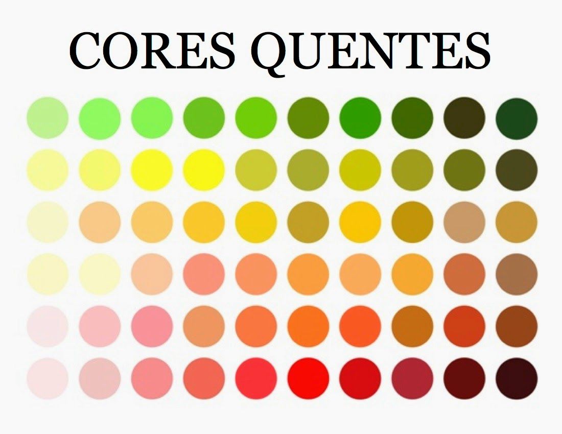 cores quentes