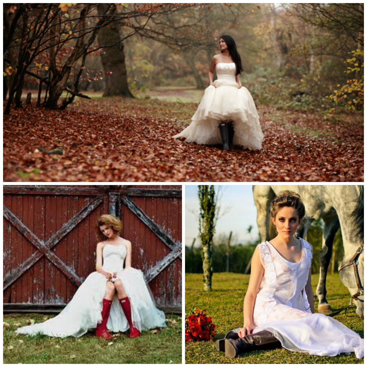 vestido de noiva e bota