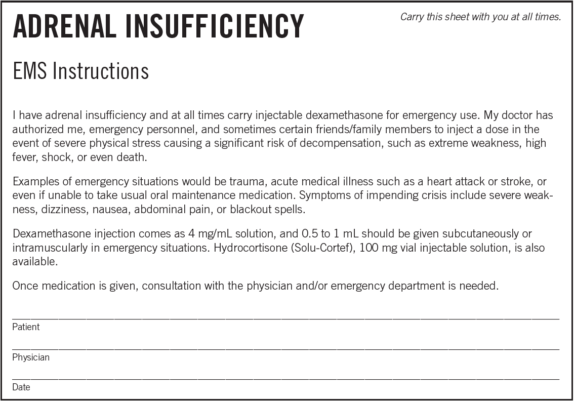 Adrenal insufficiency figure