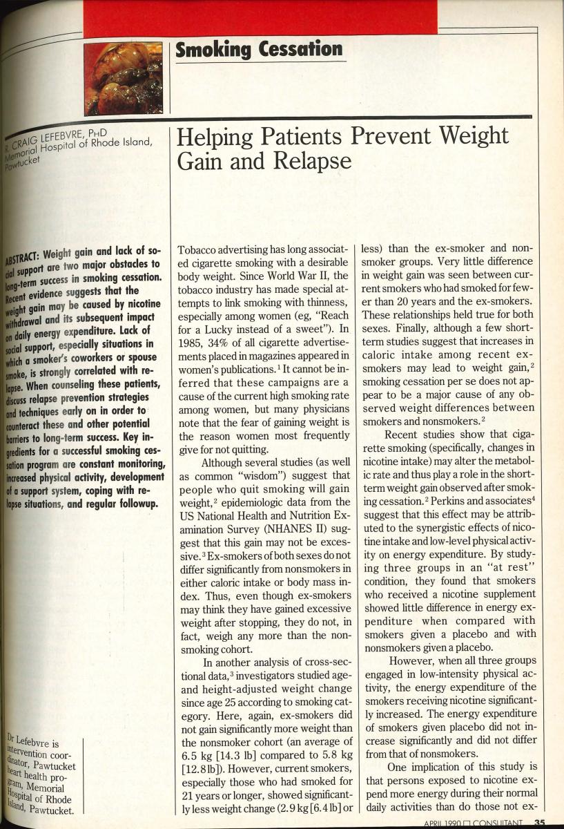 Smoking cessation original article 1990