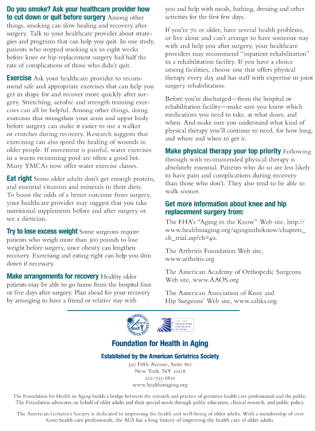 guide to joint replacement