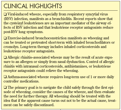 Clinical Highlights: Wheezing in Preschool Children