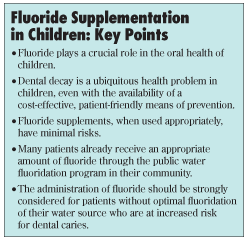 fluoride supplementation in children