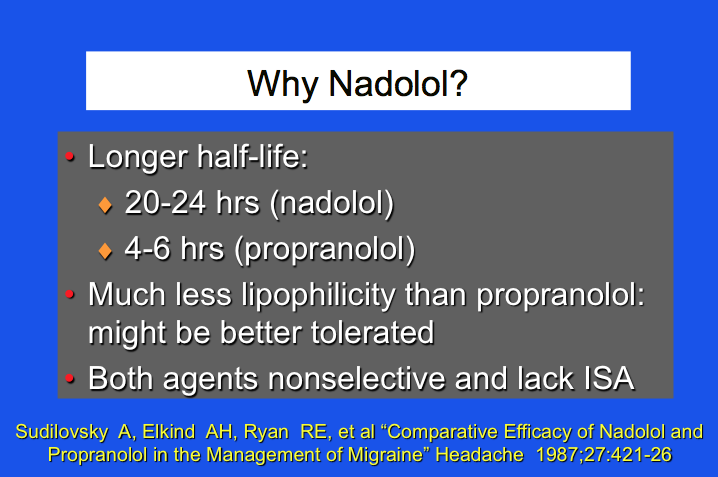 why nadolol