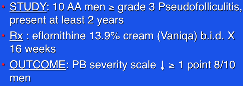 fflornithine for pseudofolliculitis