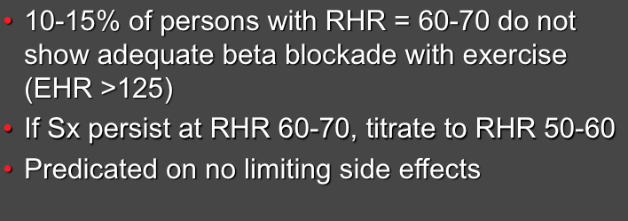 beta blockade in angina