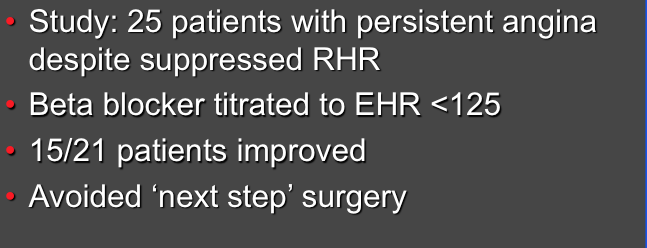 beta blockade in angina