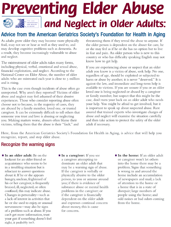 preventing elder abuse