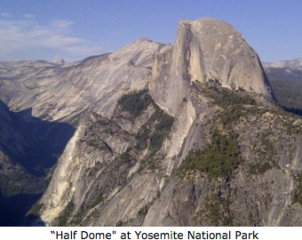 half dome at Yosemite National Park