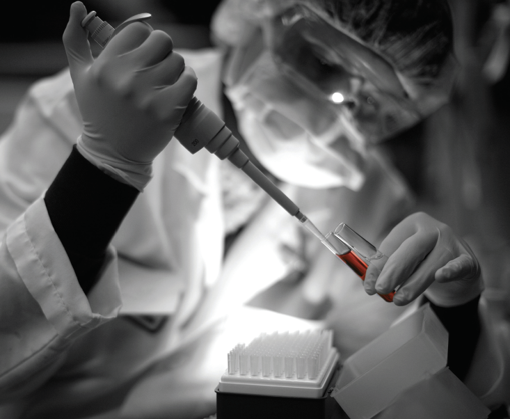doctor taking blood sample