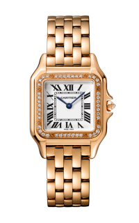 Cartier Panthere Medium Ladies WJPN0009 27mm GF Rose Gold \u0026 Diamond White  Dial Swiss Ronda Quartz - cchenwatch