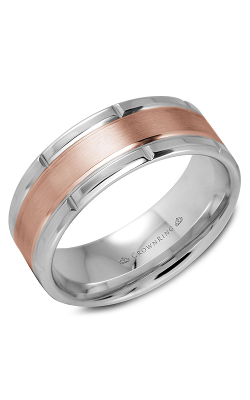 CrownRing Classic and Carved Wedding Band WB-9512RWproduct image