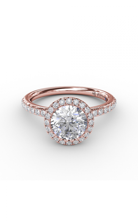 Fana Halo Engagement Ring S3191-18kt-Rose