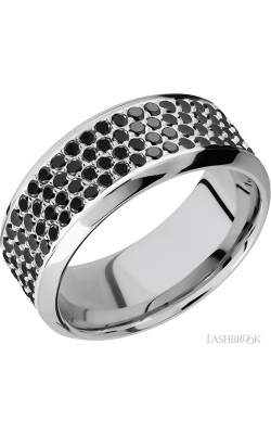 Lashbrook Precious Metals Wedding band 14KW9HB4ROWHALFETERNITYBLKDIA.015BEAD product image