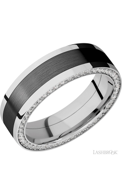 Lashbrook Precious Metals Wedding band 14KWPF7F14/ZIRCONIUMSIDEETERNITYDIA.01BEAD product image