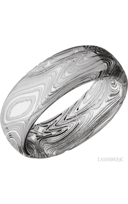 Lashbrook Damascus Steel Wedding Band D8DBMARBLE product image
