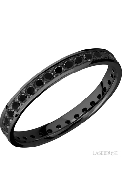 Lashbrook Zirconium Wedding Band Z3FETERNITYBLKDIA.03BEAD product image