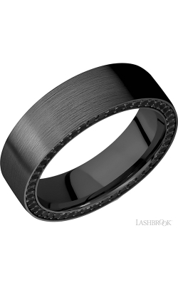 Lashbrook Zirconium Wedding Band Z7FSIDEETERNITYBLKDIA.01BEAD product image