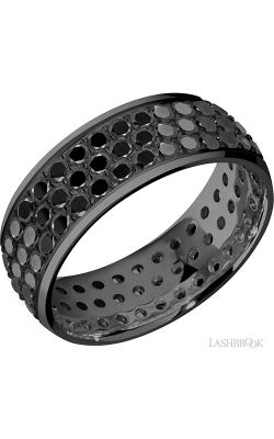 Lashbrook Zirconium Wedding Band Z8D3ROWETERNITYBLKDIA.03BEAD product image