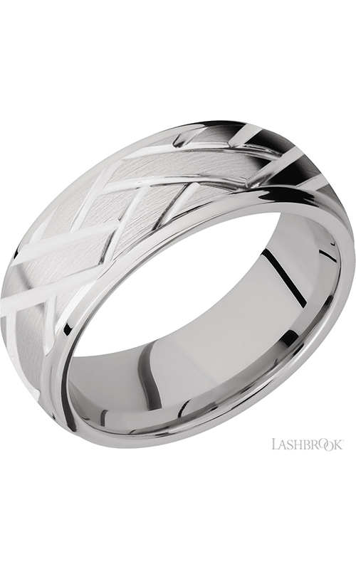 Lashbrook Precious Metals Wedding band 14KW8DGELATTICEproduct image