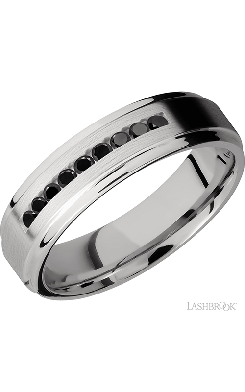 Lashbrook Cobalt Chrome Wedding band CC6FGEBLKDIA9X.03CHproduct image